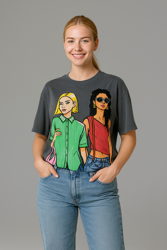 Vintage Baskılı T-shirt