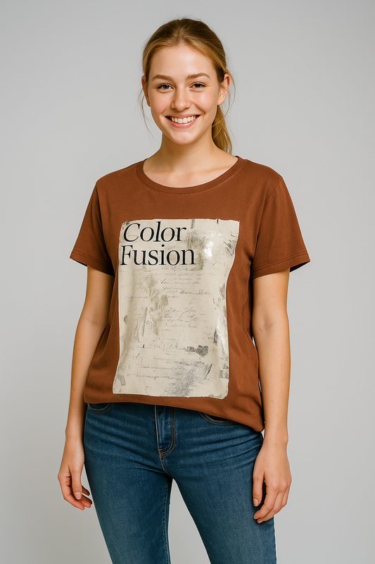Yazılı Basklı T-shirt