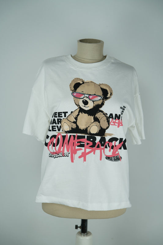 Bear Basklı T-shirt