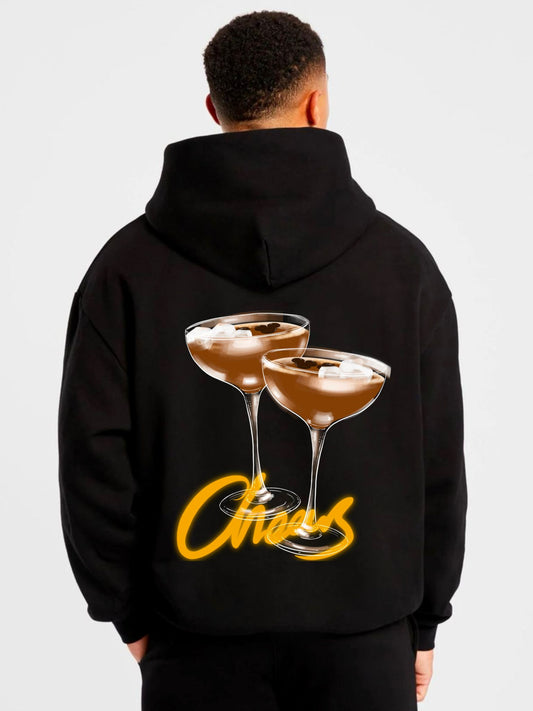 Kadeh Baskılı Kapüşonlu Sweatshirt