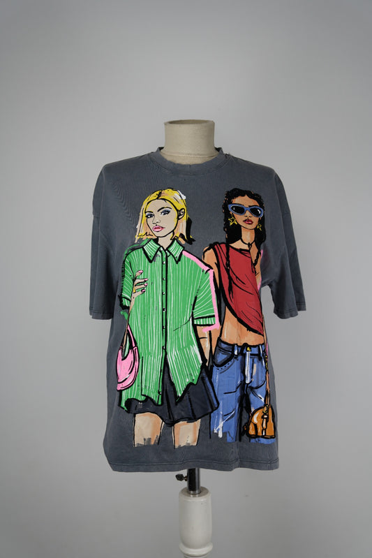 Vintage Baskılı T-shirt